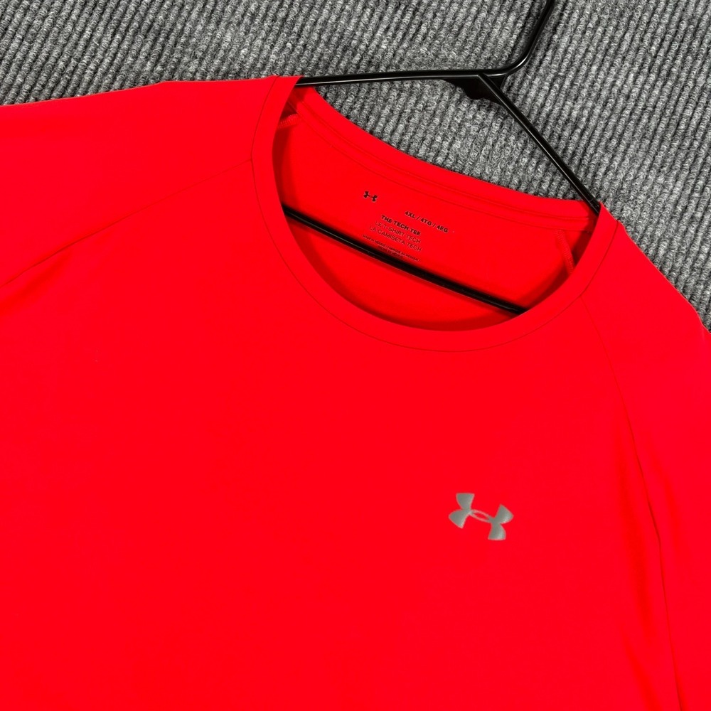 Under Armour Shirt Mens 4XL Red Short Sleeve Athletic Tech Tee‎ Training Gym